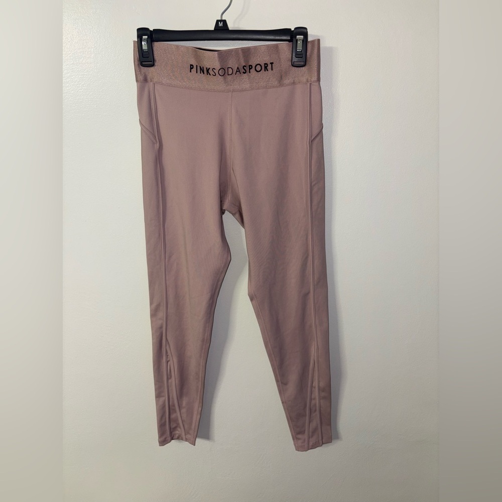 Pink Soda Sport Contour Tight Leggings in pink. NWT